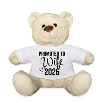 Promoted to Wife 2026 – Ehefrau 2026 Design - Teddy - Weiß - Vorne