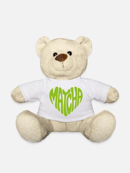 Matcha Herz Form - Teddy - Weiß