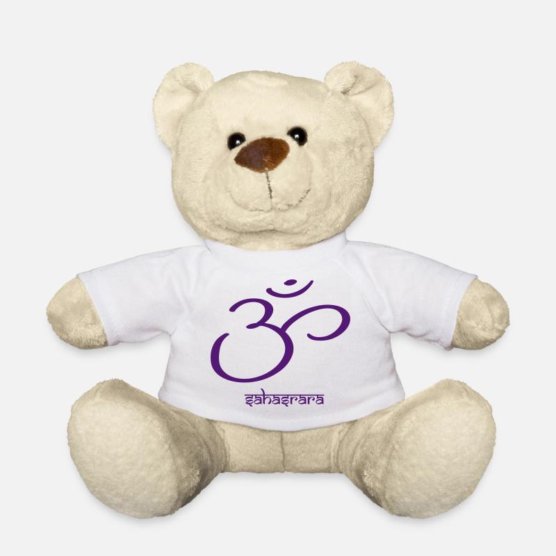 Sahasrara Krone Chakra Purpur Symbol - Teddy - Weiß