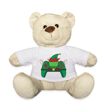 Elf Videospiel-Controller Weihnachts-Gamer-Elf - Teddy - Weiß - Vorne