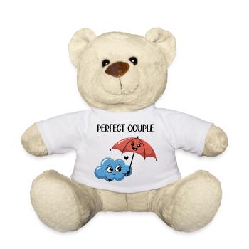 Cute Cloud And Umbrella Friendship Illustration - Teddy - Weiß - Vorne