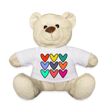 VALENTINE'S DAY. HEART. I LOVE YOU. I LOVE YOU - Teddy Bear - white - Front