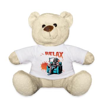 Détends-toi, squelette dans le fauteuil - Nounours - blanc - Devant