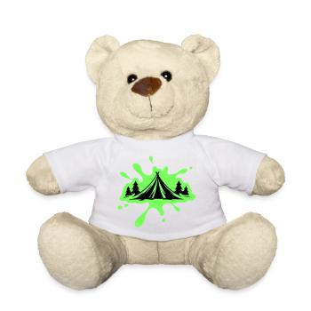 Masses de nature de tente de camping - Nounours - blanc - Devant