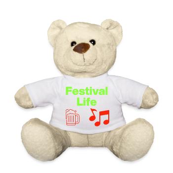 Festival Life – Bier & Beats! - Teddy - Weiß - Vorne