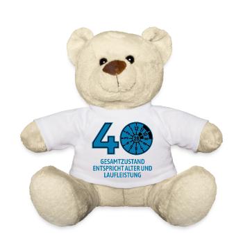 HU February 2026 - 40 Years - Birthday Gift - Teddy Bear - white - Front