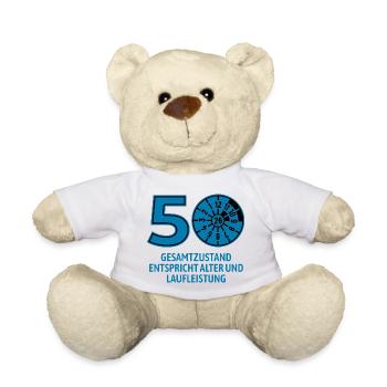 HU February 2026 - 50 Years - Birthday Gift - Teddy Bear - white - Front