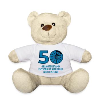 HU January 2026 - 50 Years - Birthday Gift - Teddy Bear - white - Front