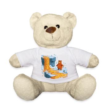 Bär am Lavastrom auf Eis - Teddy Bear - white - Front