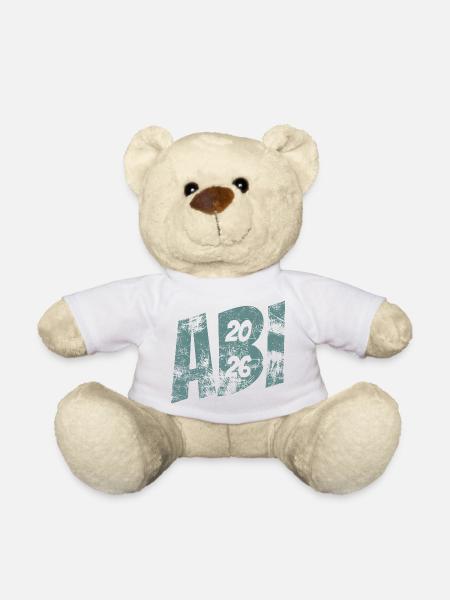 Abi 2026 - Abitur - Geschenk - Teddy - Weiß
