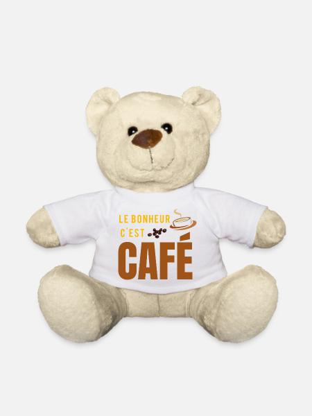 Happiness is coffee - Teddy Bear - white