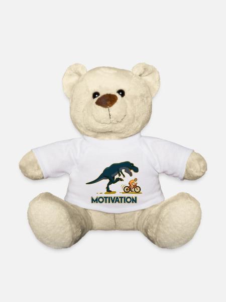 Motivation Tyrannosaure Course - Nounours - blanc
