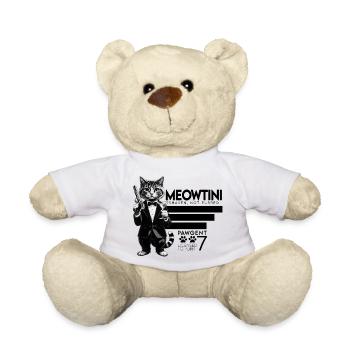 Meowtini - Pawgent - Katzen Motiv - Teddy - Weiß - Vorne