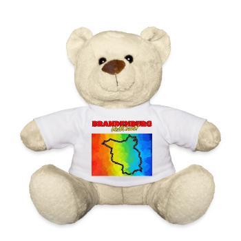 BRANDENBURG BLEIBT BUNT! NO NZS, KEIN RECHTS - Teddy - Weiß - Vorne