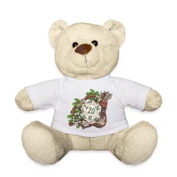 RPG Tabletop D20 Dice Gift Ranger - Teddy Bear - white - Front