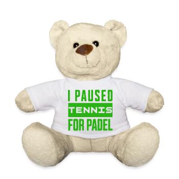 Tennis & Padel T-shirt, or bag for winners - Teddy Bear - white - Front