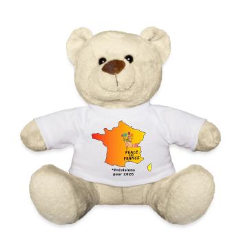Peace_and_France_contour_meteo - Teddy Bear - white - Front