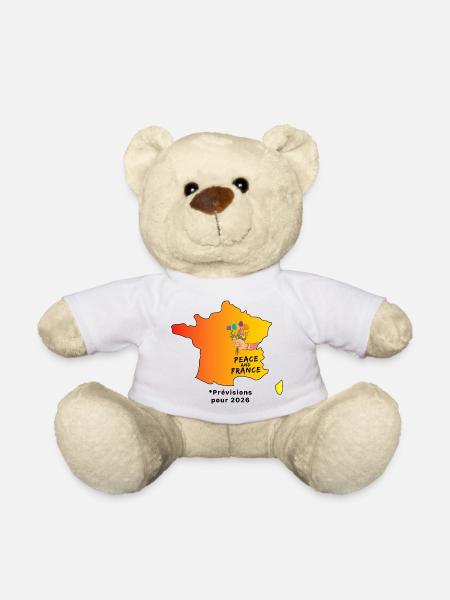 Peace_and_France_contour_meteo - Teddy Bear - white