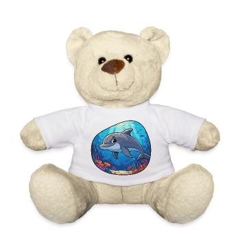 Unterwasser-Delfin im Korallenriff - Teddy - Weiß - Vorne
