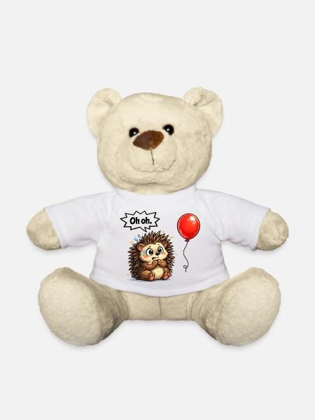 Cute hedgehog gift idea with humor - Teddy Bear - white