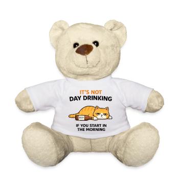 Morgens Katzentag-Trinkmeme - Teddy - Weiß - Vorne