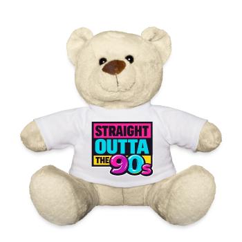 Straight Outta The 90s Neon - Teddy Bear - white - Front