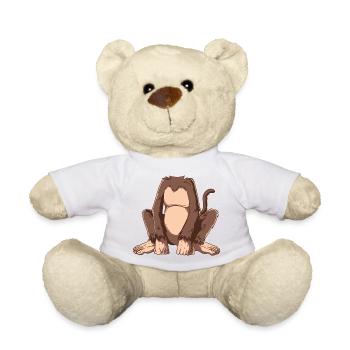 Bigfoot-Cartoon-Silhouette auf Kleidung - Teddy - Weiß - Vorne