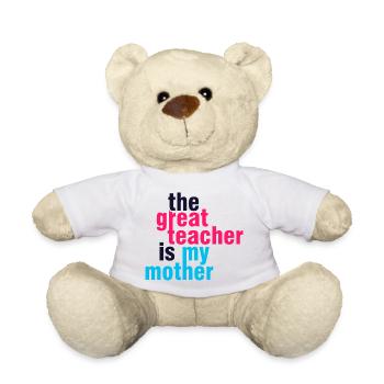 Ma maman Ma plus grande chemise de prof - Nounours - blanc - Devant