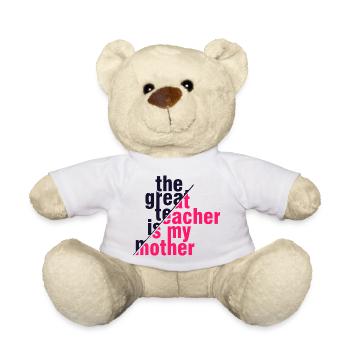 Ma mère Mon plus grand t-shirt de professeur - Nounours - blanc - Devant