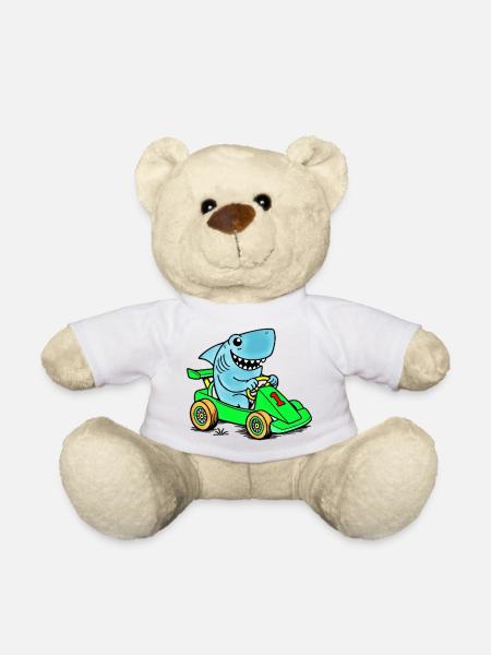 Shark Racer Go-Kart Adventure - Teddy Bear - white
