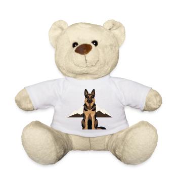 Loyal Guardian German Shepherd Dog Lover  - Teddy Bear - white - Front