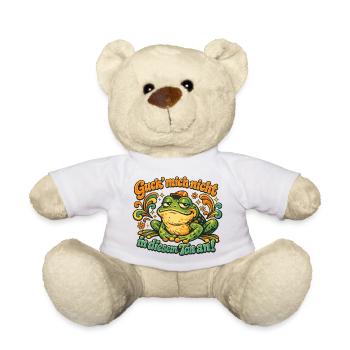 Guck mich nicht in diesem Ton Frosch - Teddy - Weiß - Vorne