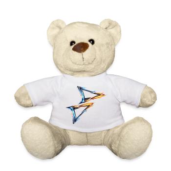 Jersey Design Triangle Blue Orange Sporty Style - Teddy Bear - white - Front