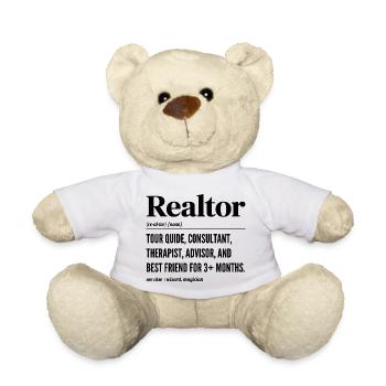 Definition Humor Immobilienmakler – Makler - Teddy - Weiß - Vorne