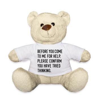 humor - Teddy Bear - white - Front