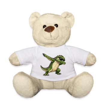 Dabbing Krokodil - Teddy - Weiß - Vorne