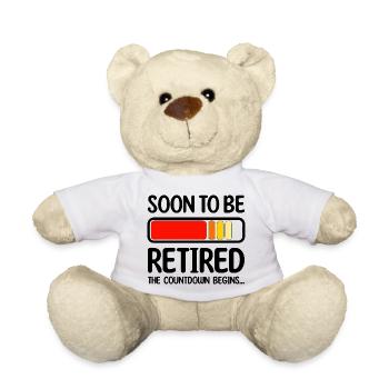 Bald im Ruhestand Der Countdown beginnt lustig - Teddy - Weiß - Vorne