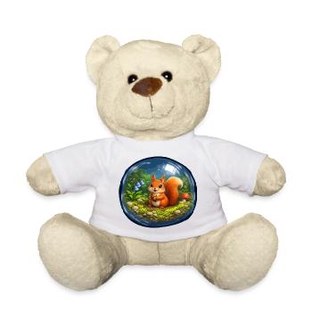 Fairytale squirrel in glass ball - Teddy Bear - white - Front