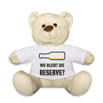 Wo Bleibt Die Reserve? (Bier / Bierchen / POS 2C) - Teddy - Weiß - Vorne