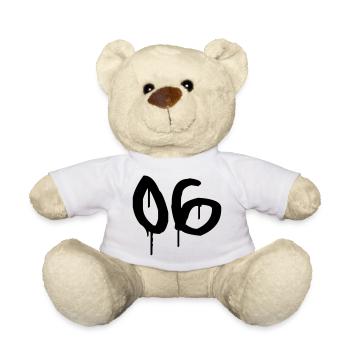 Nummer 06 Urbaner Graffiti-Stil - Teddy - Weiß - Vorne