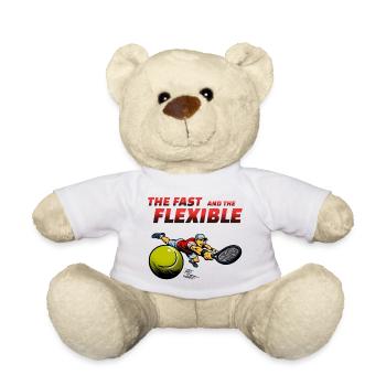 Fast and flexible tennis hero - Teddy Bear - white - Front