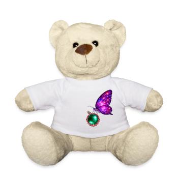 Emerald Rebirth – Cosmic Butterfly - Teddy Bear - white - Front