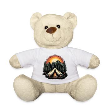 Tente de camping forêt - Nounours - blanc - Devant