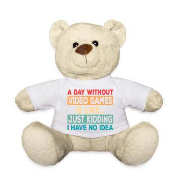 Spieltag-Abwesenheitswitz Tee - Teddy - Weiß - Vorne