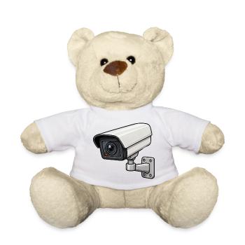 Security Camera Illustration - Teddy Bear - white - Front