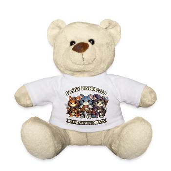 Warrior Cats and Side Quests Humor - Teddy Bear - white - Front