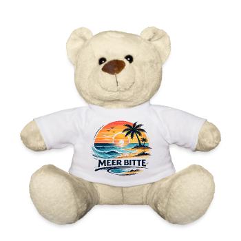Meer Bitte Sonnenuntergang Strand Urlaub - Teddy - Weiß - Vorne