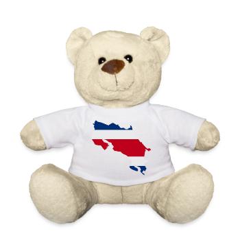 Costa Rica map - Teddy Bear - white - Front