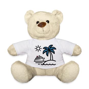Vacances de Palm à Cruise Island - Nounours - blanc - Devant