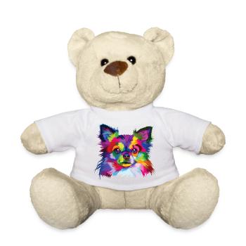 Kaleidoskop-Welpenporträt - Teddy - Weiß - Vorne